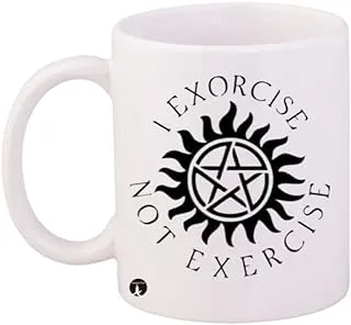 RYN PRINTED Design Supernatural Mug White Black 11ounce