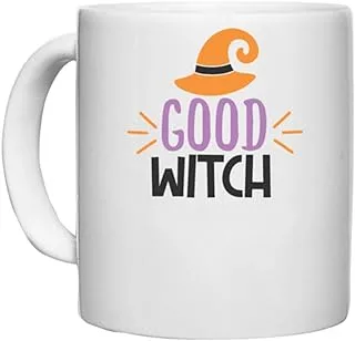 UDNAG White Ceramic Coffee/Tea Mug 'Halloween | Good Witch' Perfect for Gifting [330ml]