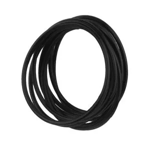 10 Elastic Rubber Hair Band Bracelet Wristband Bangles Ponytail Black