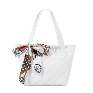 Fashion Women's shoulder bag simple shoulder bag large capacity bag White