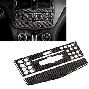 Car Center Console Navigation Air Conditioning Panel Cover CD Control Trim Panel Cover for Mercedes-Benz W204 2007-2010