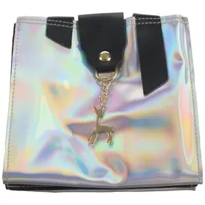 915 Generation Pu Handbags Rainbow Transparent Bags For Women Black