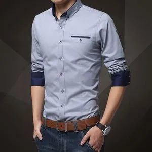 Fashion Men Dress Shirts High Quality Business Shirt For