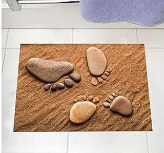 3D simulation Foot floor bathroom wall sticker PVC waterproof anti-skidding sticker mm