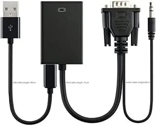 محول فيجا إلى HDMI 1080P HD - أسود