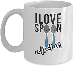 Spoon collecting cup Lover as gift idea for hobby Novelty Full Coffee Tea Cup Spoon collecting gift for spoon Collecting present