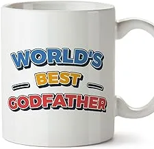 MUGFFINS Godfather Mug - in English - World's Best! - Funny Gift - Ceramic 11oz Mug