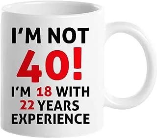 40th Birthday Gifts for Men, Funny 40 Year Old Gift Coffee Mug, 1981 40th Birthday Mugs for Him, Dad, Uncle, Husband, Brother, Grandpa, Friend, 11 oz Tea Cup