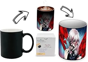 Risty Shop Tokyo Ghoul (Style-119) كوب سحري للقهوة الذواقة البطل الخارق Jujutsu Manga Anime Lovers سعة 350 مل، غسالة أطباق، آمن للاستخدام في الميكروويف، يجب شراؤه، هدية عيد ميلاد.