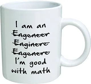 Funny Wrong I'm An Engineer Good with Math BLACK13F37-11 Oz Coffee Mug - Funny Inspirational and Sarcasm by A Mug To Keep TM