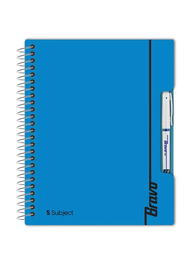 Bravo New Bravo Notebook - Blue Color - 5 Subjects