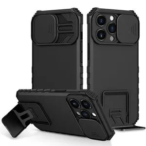 IPhone 14 Pro Max Case, Rugged Dual Layer Stand Case With Sliding Camera Cover For IPhone 14 Pro Max