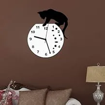 DIY Cat&Clock Removable Acrylic Mirror Wall Stickers home decor room decoration