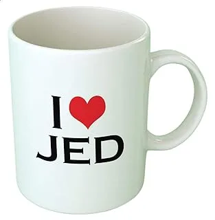 Fast Print Printed Mug, I Love Jed - Multicolor