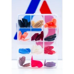 New Press On Oval Nails Tips Matte Multicolor - 144 Pcs