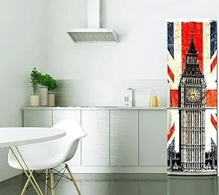 3D UK Flag Big Ben Fridge Sticker Self-adhesive Home Decorative Wall Sticker