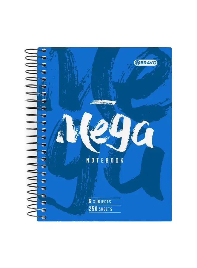 Bravo Bravo Mega 6 Subjects Notebook A5 - Blue