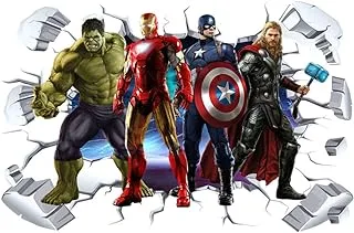 ZI XIN Superhero Wall Stickers Avengers Wall Decals Excellent Vinyl Wall Decor for Boys Room Living Room (Size 35.4 x 23.6 inch)