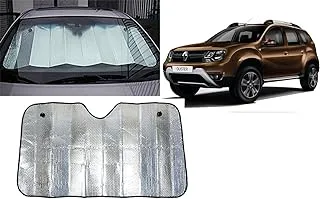 Autopearl Collapsible Mesh Foldable Auto Front/Rear Window Sun Shade Car Windshield For Renault Duster 2016 (130 * 60 Cm_Silver)