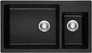 beroia sink 50 × 86 black granite with Drainage 002