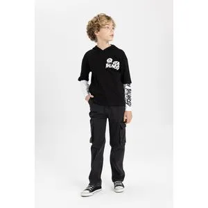 Defacto Boy Cargo Fit Denim Trousers.