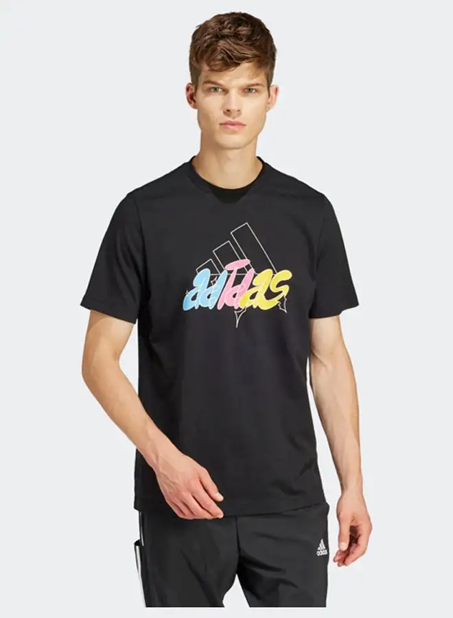 Adidas Illustrated Badge Graphic T-Shirt