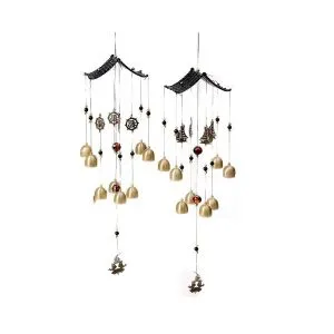 915 Generation 2Pcs Vintage Decor Bells Hanging Metal Wind Chime Bell Windchimes Garden Hanging Wind Bell for Room Door Window