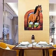 3D Horse Wall Sticker Bedroom Living Room Porch TV Background Wall Sticker