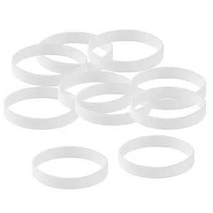 Blesiya 10 Pieces/Pack Blank Silicone Wristbands Fashion Rubber White