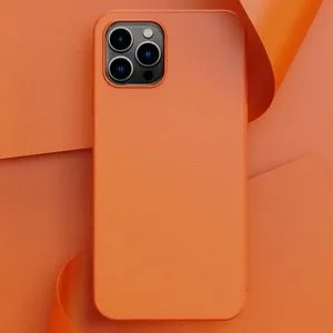 For IPhone 14 Pro Max Leather Phone Case (Orange)