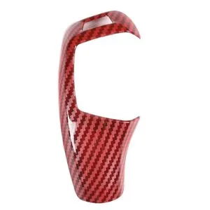 Car Right Drive Carbon Fiber Red Gear Shift Knob Cover Trim for BMW F10 F20 F22 F30 F32 X3 X4 X5 X6 Series