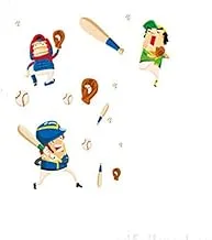 DIY Removable Cartoon Baseball Game Art Mural Vinyl Waterproof Wall Stickers Kids Room Decor Nursery Decal Sticker Wallpaper