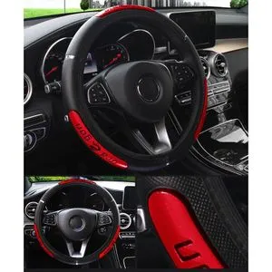 15inch/38cm Car Steering Wheel Cover PU Leather Anti-slip