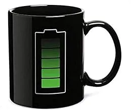 Novelty Battery Pattern Magic Color Changing Mug Creative Ceramic Coffee Mug Christmas Cup For Gifts Wine Tea Milk Beer Mugs