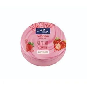 Care & More Soft Cream With Glycerin - Strawbery - 75 ML