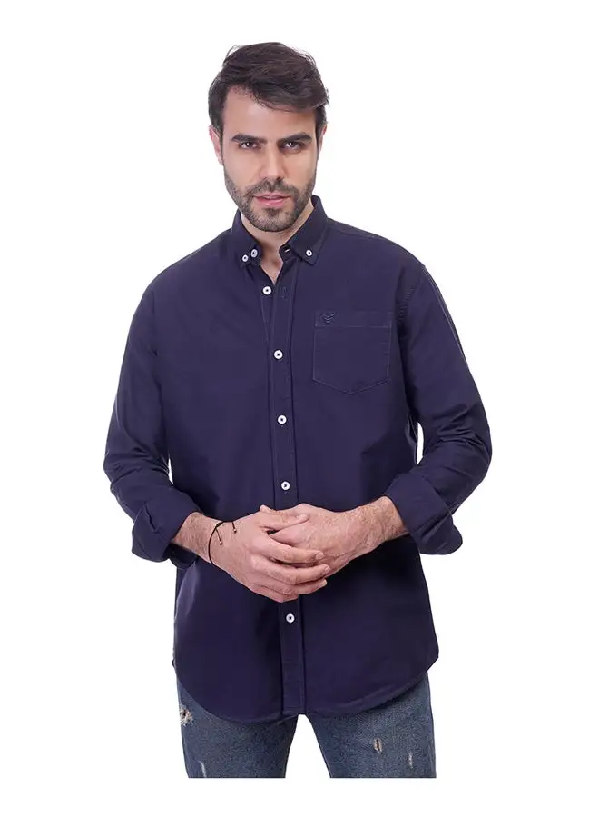 Coup Coup - Solid Shirt with Long Sleeves and Pocket Detail