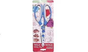 King Gary Stainless Ceramic Kitchen Scissor With Illustrations, Blue