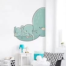 Decorative kids room sticker -Elephant and her baby (100x60cm)