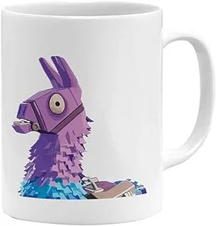 RYN PRINTED DESIGN Fortnite Unicorn Head Printed Coffee Mug White/Purple/Blue 11ounce