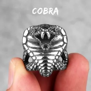 Fashion (Cobra-Sier)Stainless Steel Animal Men Rings Eagle Dog Dragon Bird