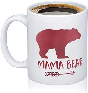 HOLLP Mother's Day Mug Mama Bear Coffee Mug Remember I Love You Mom Coffee Mug Present for Mothers, 12 Oz, Ceramic,