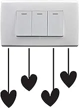 Wall Sticker - Light Switch - Four hanging harts