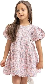 lovely land,fushya half sleeve with dress with flower print,006,fushya