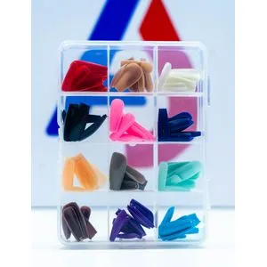 New Press On Coffin Nails Tips Matte Multicolor - 144 Pcs