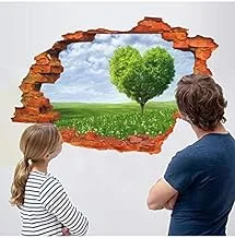 Green tree 3D Wall Stickers Home Decor Living Room Wall Decals Removable Sticker MJ8024A