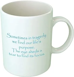 Fast-print Printed Mug Life's Purpose - White & Turquoise