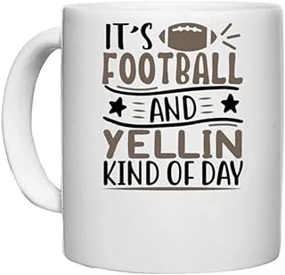 UDNAG White Ceramic Coffee/Tea Mug 'Football | cccccccccc' Perfect for Gifting [330ml]