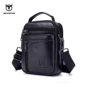 Man's  Messenger  Leather Crossbody Shoulder Bag Anti-theft Handbag Fashion Male Business Travel Phone Flap Blosa Gifts（black）