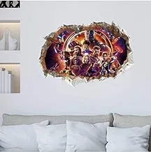 Avengers Infinity War Marvel Super Hero 3D Smashed Wall Sticker