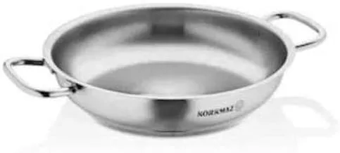 Korkmaz Proline Stainless Steel Paella Pan with Double Handle, 20 cm Size